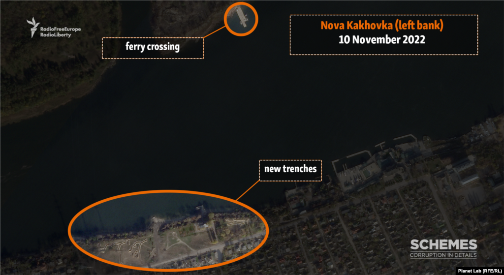 The ferry appears to be similar to one discovered by RFE/RL last month, based on social media videos and photographs posted by retreating Russian soldiers. 