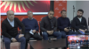Представители партий, не признавших итоги выборов: (слева направо) Омурбек Текебаев, Исмаил Исаков, Артур Медетбеков, Мелис Мырзакматов и Эржан Кайыпов. 