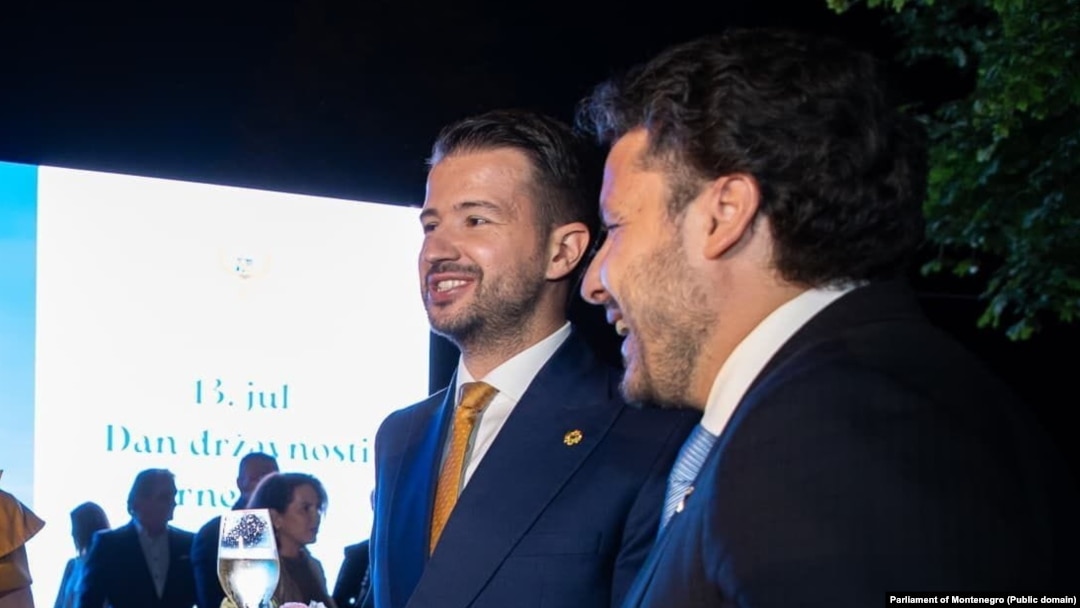 Predsjednik Crne Gore Jakov Milatović i premijer Dritan Abazović, sa jedne od nedavnih proslava. 
