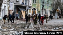 Наслідки авіаудару по центру Херсона, Україна, 2 лютого 2024 року. Фото ілюстративне