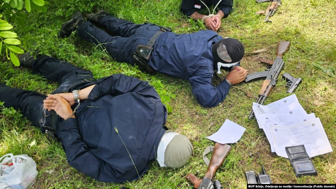Fotografije Ministarstva unutrašnjih poslova Srbije o navodno uhapšenim kosovskim policajcima koji su ušli na teritoriju Srbije