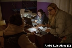 People entering Ukraine from Russia must go through checks on both the Russian and Ukrainian side.