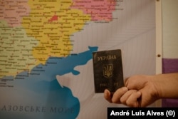 Pressure to accept Russian citizenship is among the reasons people leave occupied areas.