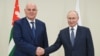 Аслан Бжания и Владимир Путин