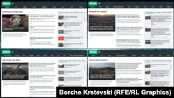 Naslovne strane sajtova na srpskom, makedonskom, albanskom i bosanskom, web screenshot 18.jula 2024.