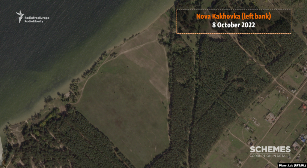 The defensive trenches do not appear in imagery taken last month. 