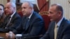 Бившият служебен премиер Гълъб Донев, президентът Румен Радев и бившият служебен енергиен министър Росен Христов по време на служебния кабинет през лятото на 2022 г. По време на това служебно управление беше подписан договорът с турската "Боташ".