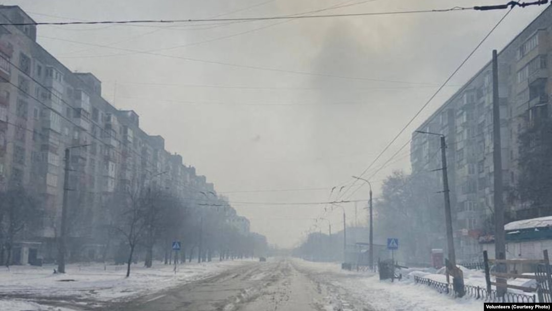 Улица Курчатова в Северодонецке. Фото начала марта, сейчас разрушения в городе намного больше
