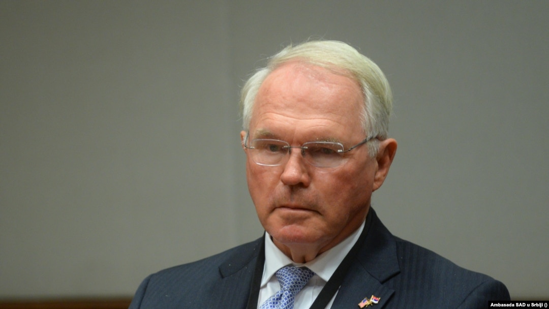Ambasador SAD u Srbiji Kristofer Hil u Beogradu, april 2022. 