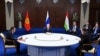 Садыр Жапаров, Владимир Путин жана Эмомали Рахмон. Астана шаары. 13-октябрь, 2022. 