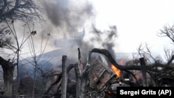База протиповітряної оборони України після обстрілу, Маріуполь 24 лютого 2022 року