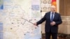 Аляксандар Лукашэнка ля мапы Ўкраіны і Беларусі. 2022 