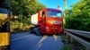 Kamion privatne firme sa sedištem u Beogradu, 'SrbijaAutoput', na barikadi u Zupču, kod Zubinog Potoka na severu Kosova. 1 avgust 2022.