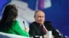 Президент Росії Володимир Путін на економічному форумі. Санкт-Петербург, Росія. 17 червня 2022 року