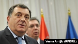 Milorad Dodik i Aleksandar Vučić u Beogradu, 22. decembar 2015.