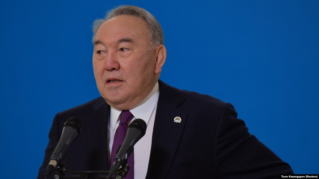 Former Kazakh President Nursultan Nazarbaev (file photo)