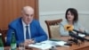 Аслан Бжания и его пресс-секретарь Марианна Квициния