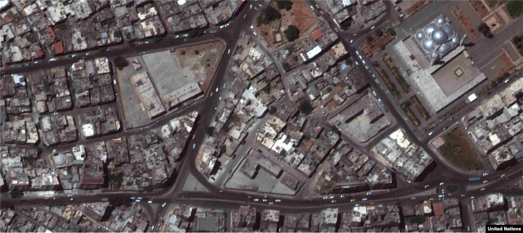 6. Al-Hamidiýah, Homs 2010-2014 Konflikt başlanaly bäri Khalid ibn Al-Walid metjidiniň töweregine ençeme tapgyr hüjümler amala aşyryldy.
