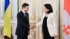 Президентка Грузії Саломе Зурабішвілі з президентом України Володимиром Зеленським, травень 2019 року