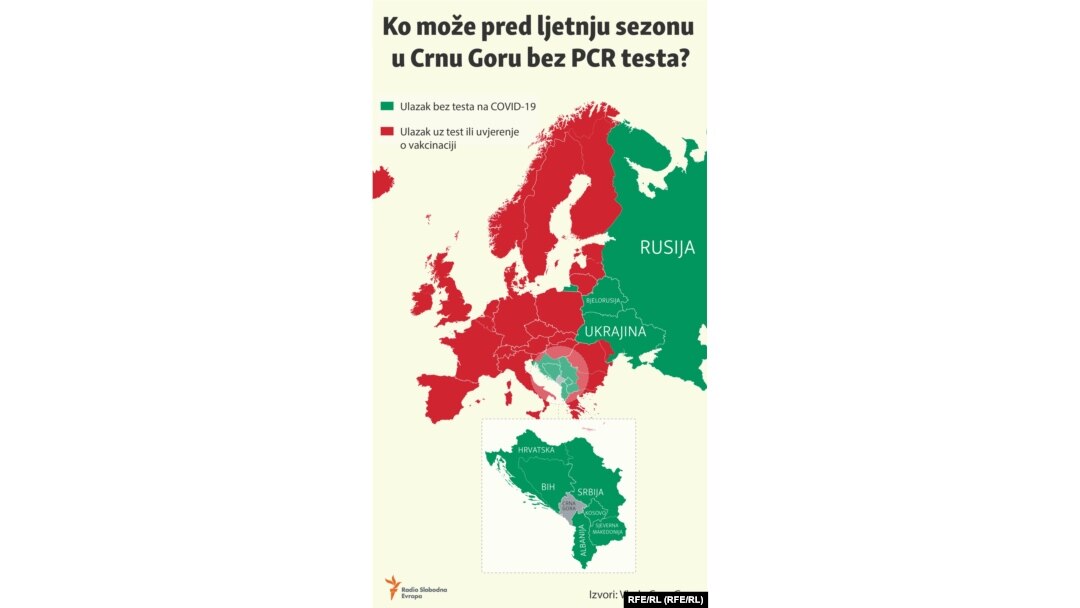 Ko može pred ljetnju sezonu u Crnu Goru bez PCR testa?
