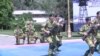 Солдаты погранвойск во время обучения 