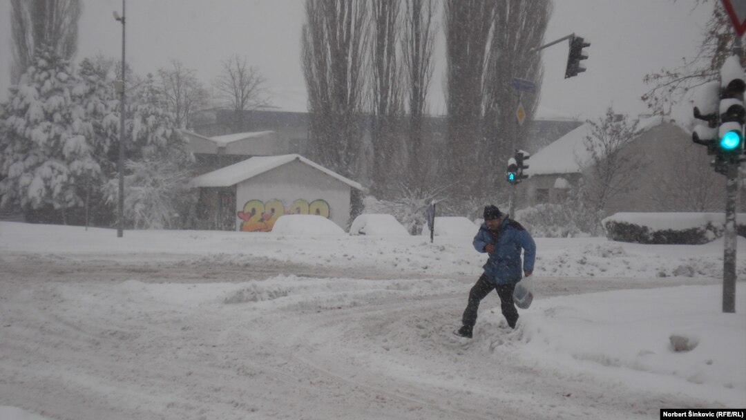 Sneg u Novom Sadu, 9. decembar 2012.
