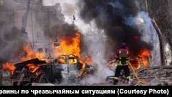 Последствия российской атаки на Сумы. Украина, 13 Апреля 2025 года