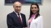 Євгенія Гуцул (праворуч) та президент Росії Володимир Путін
