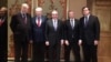 Сопредседатели Минской группы ОБСЕ и министр иностранных дел Армении Зограб Мнацаканян (в центре) (архивная фотография)