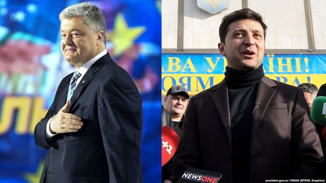 Петро Порошенко, ліворуч, і Володимир Зеленський (комбіноване фото)