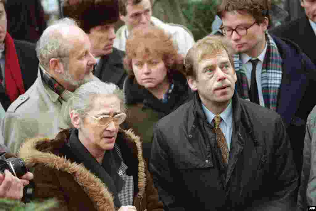 С Вацлавом Гавелем в Москве. 1990.