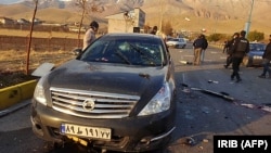 تصویری از صحنه ترور محسن فخری‌زاده