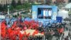 Cвяткування лівими 1 травня на столичному Майдані