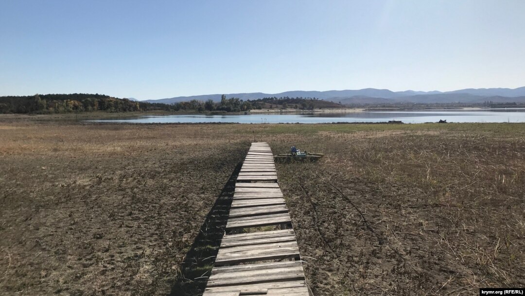 The waters of Crimea's Taigan reservoir, pictured in November 2019.