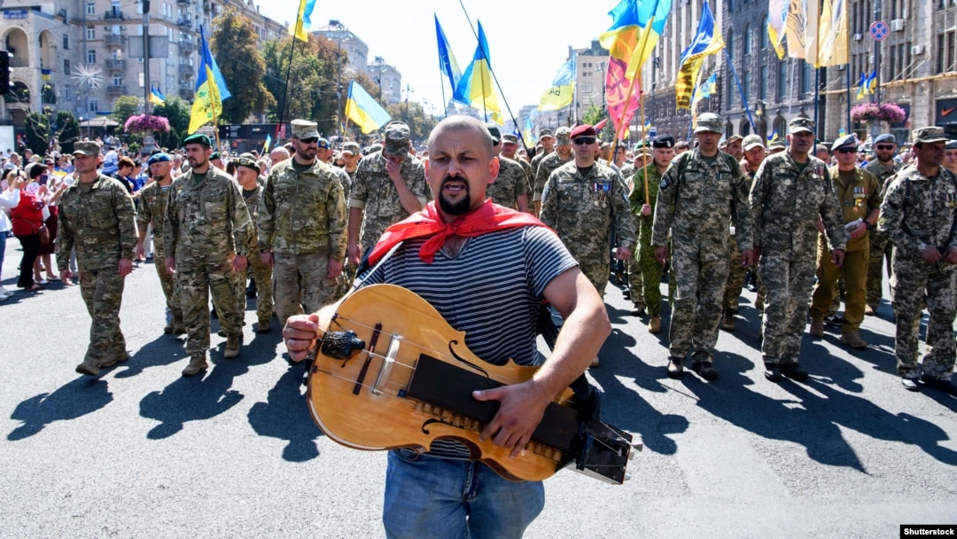 Під час Маршу ветеранів до Дня Незалежності України. Київ, 24 серпня 2019 року
