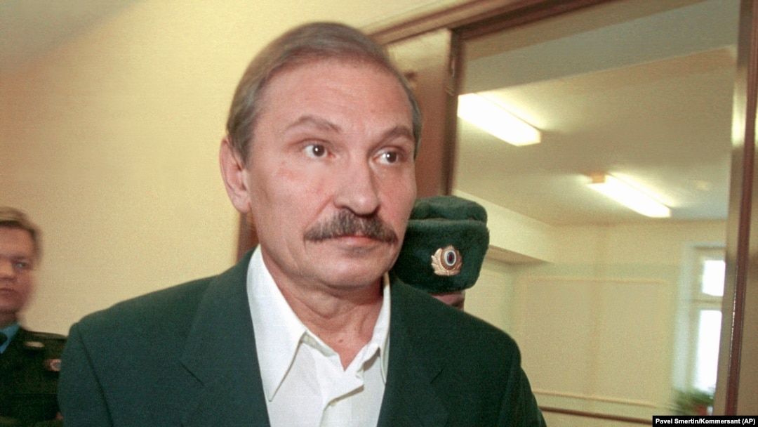 Nikolai Glushkov is shown in Moscow in December 2000