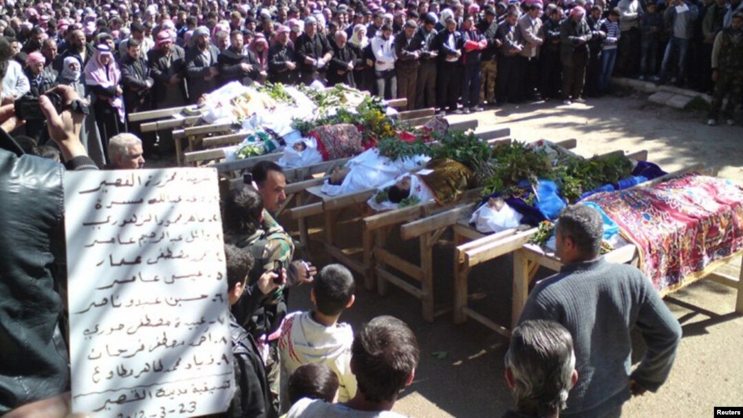 Homs şəhərinin yaxınlığında dəfn mərasimi, 23 Mart 2012