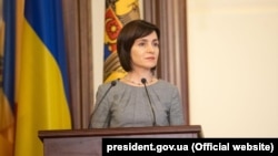 Майя Санду під час візиту до України ще тоді, кола вона була прем’єр-міністром Молдови. Київ, 11 липня 2019 року