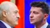 Олександр Лукашенко (л) і президент України Володимир Зеленський