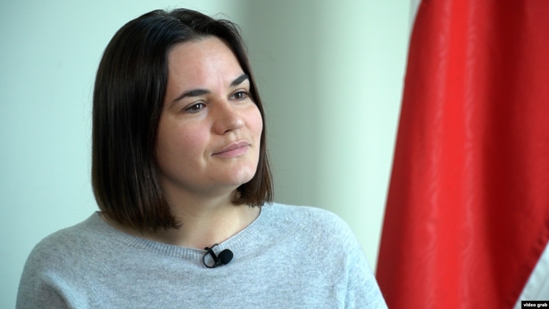 "We are trying. Maybe in just little steps and not the way that we ourselves would like to do it, but we are trying to do something," Belarusian opposition leader Svyatlana Tsikhanouskaya said about her efforts from exile.