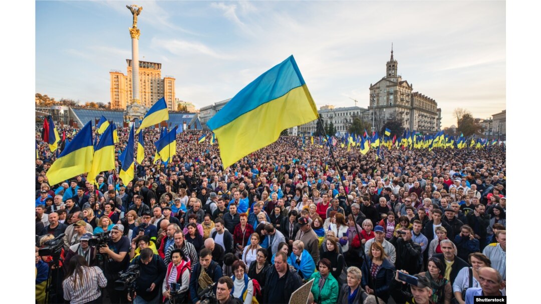 Під час акції «Ні капітуляції!» у День захисника України. Київ, 14 жовтня 2019 року