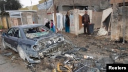  محل انفجار بمب در کرکوک در ۲۵۰ کیلومتری بغداد در روز چهارشنبه