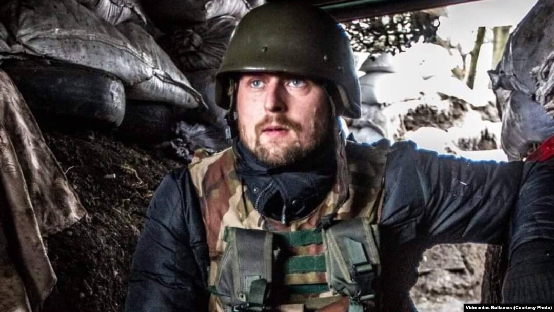 Довидас Панцеровас на Донбасі під час бойових дій