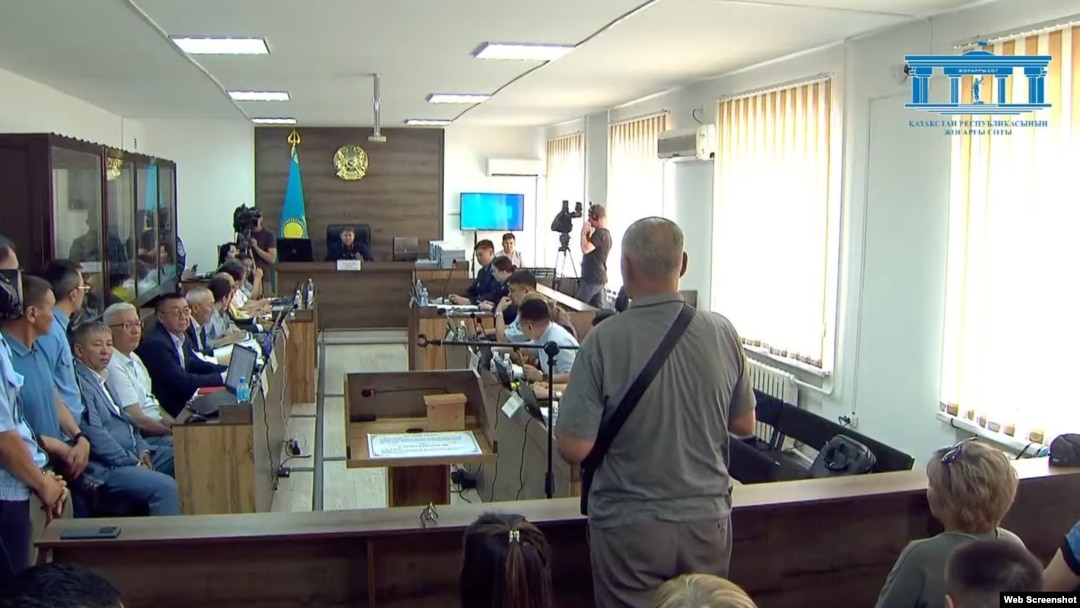Суд по делу об убийстве Шерзата. Скриншот трансляции Верховного суда