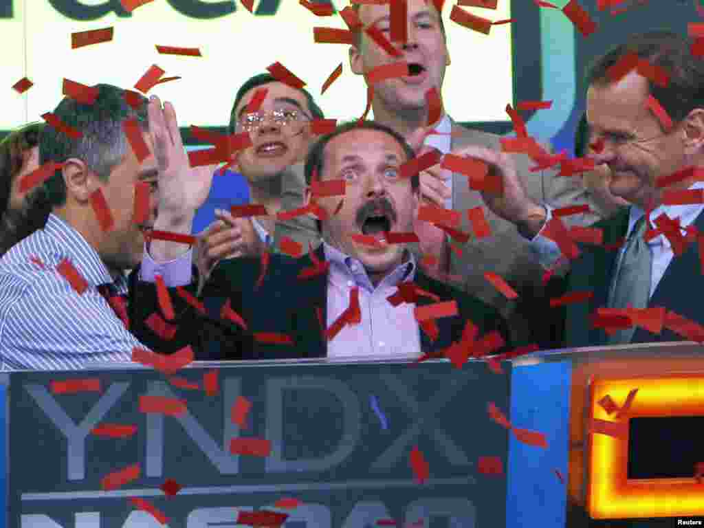 SAD - CEO Arkady Volozh slavi uspjeh Yandex-a, najveće ruske internet kompanije, 24.05.2011. Foto: Reuters / Mike Segar