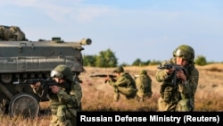 Російські військові в Брестській області Білорусі неподалік кордону з Україною, військові навчання «Захід-2021»., 11 вересня 2021 року