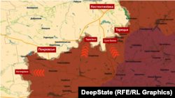 Пакроўск на мапе фронту