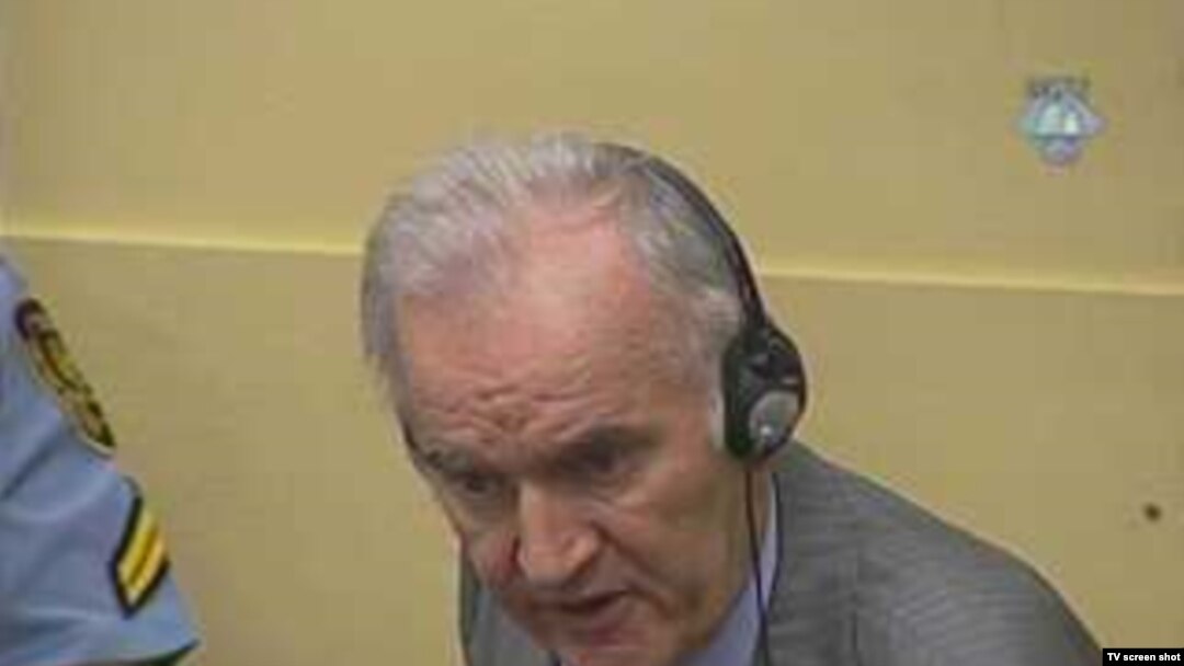 Ratko Mladic in an early October appearance before the International Criminal Tribunal for the former Yugoslavia