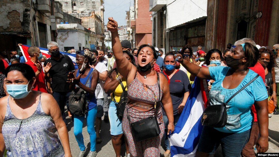 Vladine pristalice, Havana 11. jula 2021.